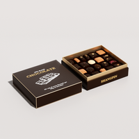 Boîte cadeau en chocolat de luxe faite à la main avec séparateur, design personnalisé, couvercle et base rigides en carton, boîte de mariage pour cadeaux