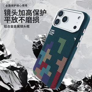 Per iPhone 17 PROMAX, custodia rigida con attacco magnetico in Kevlar a tema <span class=keywords><strong>Tetris</strong></span> russo per Apple 17, 16, 15, 14 - Product Image 4