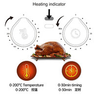 Friteuse à air à bas prix avec cuiseur à vapeur Airfrier sans huile Friteuse à air à vapeur pas chère Four Armoires de cuisine 3L