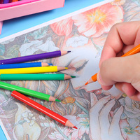 Vente chaude 46 pcs Coloré Boîte En Plastique Art Dessin Ensemble avec Aquarelle Stylo Crayon De Couleur pour Enfants Dessin