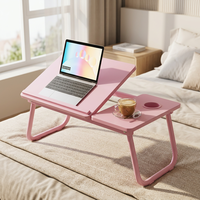 Table d'ordinateur portable ergonomique réglable en hauteur et pliable, bureau portable en bois pour la maison, le bureau, le travail, l'étude, la chambre à coucher