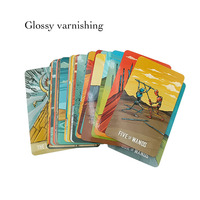 Cartes à jouer de tarot personnalisées de qualité supérieure Vernis brillant à bords estampés en or Impression HD vibrante Collection d'art exquise