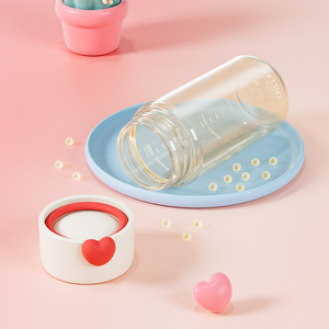 Borraccia da viaggio in plastica PPSU DILLER 380ml, colore macaron, tazza a prova di perdite per bambini con cordino nascosto |   Senza BPA - Product Image 4
