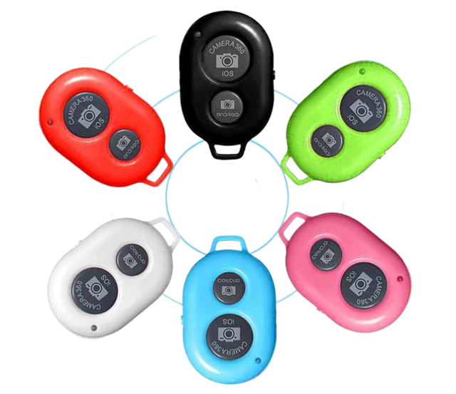 Wireless Remote Shutter Camera Switch Button for IOS & Android Blue Tooth Mobile Phone Selfie with Rolling Code Blue
