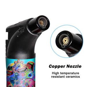 <b>Windproof</b> Cigarette Candle Custom Logo Butane Refillable <b>Lighters</b> Factory Encendedor De Antorcha Jet Slant Torch <b>Lighter</b> - Product Image 4