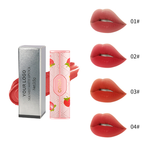 4 Type Long-Lasting Smooth Vegan Lipstick OEM ODM <strong>Cosmetics</strong> Waterproof Matte Lipstick Lipstick <strong>Manufacturers</strong> - Product Image 1