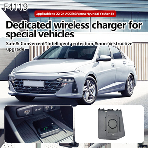 Chargeur sans fil Qi pour voiture Hyundai Accent <span class=keywords><strong>2022</strong></span> - Plaque de charge rapide pour téléphone portable, adaptateur, modification intérieure, pièces automobiles - Product Image 2