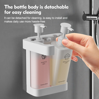 Distributeur de savon mural pour hôtel, sans perçage, rechargeable, manuel
