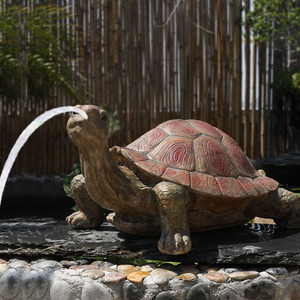 Fuente de Tortuga de Resina, Decoración de Jardín para Exteriores, Estatua con Agua para Patio, Regalo para Amantes, Atrae la Suerte y la Prosperidad - Product Image 1