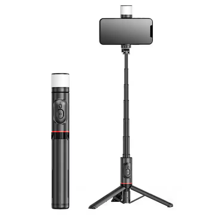 Q12s tongkat swafoto, penahan ponsel mini fleksibel dapat diputar 360 tongkat Selfie portabel