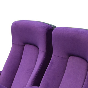 เก้าอี้โรงหนัง Mingzhong Furniture รุ่น MZ-L28 สีม่วงกำมะหยี่ พร้อมที่วางแขน สำหรับหอประชุม โรงแรม โรงเรียน - Product Image 4