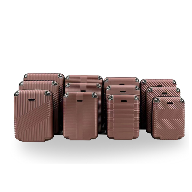 ABS 12pcs Semi-finished Luggage Set Large Capacity Use for Outside Custom Color With Combination Lock Suitcase Set