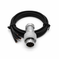 Connecteur circulaire d'aviation étanche WS16 à 9 broches mâle, IP68, avec verrouillage par vis, fiche de câble métallique pour l'automatisation industrielle