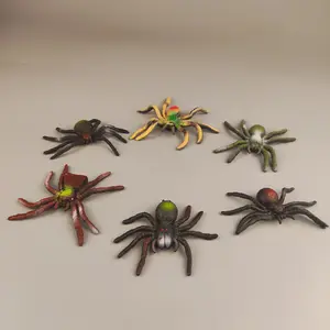 kinderspielzeug weich klebend simulierung spinne 6 superweich elastisch grün spinne roter kopf spinneneleiter