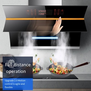OEM One drawing box grande aspirazione doppio motore lato aspirazione cucina cappa cucina corpo <span class=keywords><strong>camino</strong></span> touch grande schermo - Product Image 5