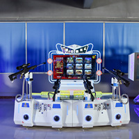 Console de jeu de tir en salle pour 4 joueurs, simulateur de combat VR avec pistolet, machine d'arcade à monnayeur, en métal, version anglaise