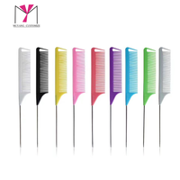 Peigne démêlant antistatique en nylon et fibre de carbone MUYANG pour salon, résistant à la chaleur, avec logo, marque privée