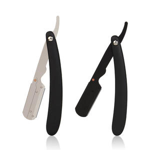 Nouveau rasoir à lame unique de galvanoplastie rasoir de salon de coiffure manuel couteau de rasage poignée pliante en acier inoxydable rasoir de barbier rasoir - Product Image 1