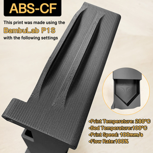 3D เงิน ABS-CF เส้นใยคาร์บอน-1.75มม. ไส้หลอด3D ABS ความแข็งแรงสูงวัสดุคาร์บอนไฟเบอร์สีดำ - Product Image 3