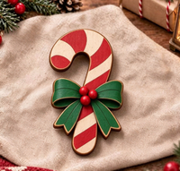 Ensemble de broches en bois à thème de Noël, finies à la main, pour la décoration de costumes de fêtes
