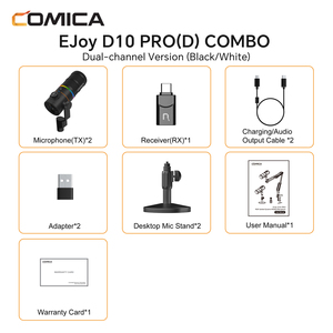 ไมโครโฟนไดนามิกคาร์ดิออยด์ COMICA EJoy D10 PRO(D) COMBO แบบ USB-C และ XLR พร้อมไฟ RGB และซาวด์การ์ด สำหรับสตรีมมิ่ง พอดแคสติ้ง และ Twitch - Product Image 4