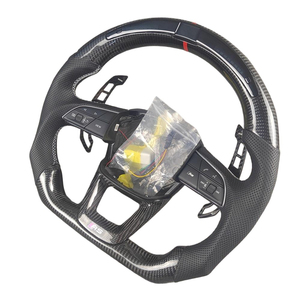 Volant en Alcantara avec surpiqûres rouges, tuning professionnel, <span class=keywords><strong>Audi</strong></span> C8 B6 B7 B8 B8.5 B9 8v RS5 RS6 RS7 S5 S6 S7, volant en fibre de carbone - Product Image 3