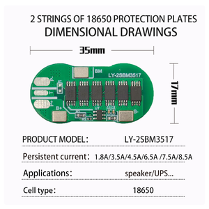 BMS LiFePO4 2S 1.8A 3.5A 4.5A 6.5A 7.5A 8.5A 7.4V PCB và pcba sản phẩm cho các thiết bị điện tử, Bán buôn từ nhà sản xuất - Product Image 5