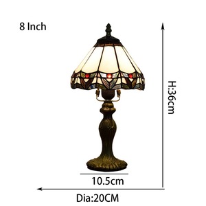Tiffani Style Small Table <strong>Lamp</strong> Nordic Hotel Bar Bedroom Bedside Flexible AC <strong>Stained</strong> <strong>Glass</strong> <strong>Shades</strong> E26 Eco-Friendly Desk Lights - Product Image 3