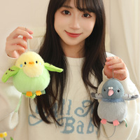 Porte-clés en peluche doux et miniatures : Oiseaux (Gris, Pingouin, Perroquet), Dodos – Super doux – Cadeau d'anniversaire