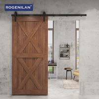 Porte coulissante en aluminium blanc Rogenilan OEM ODM, porte coulissante en métal avec verre trempé, portes intérieures avec rail