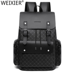 กระเป๋าเป้สะพายหลังแบบมีเชือกผูกสำหรับผู้ชายทันสมัย ​​กระเป๋าค้างคืนความจุขนาดใหญ่พร้อมดีไซน์พิมพ์ลายที่ทันสมัย - Product Image 1