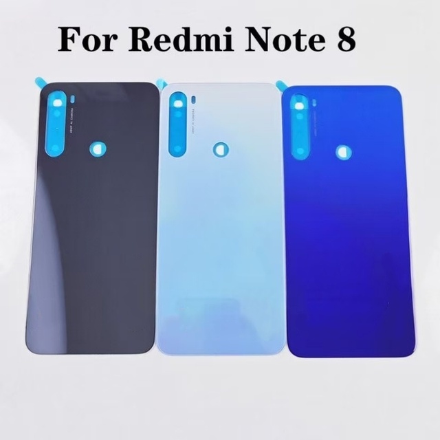 Mobile Phone for Xiaomi Redmi Note 8 Back Battery Cover Redmi Rear Housing Door Glass Panel Case Replacement Parts