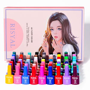 Ensemble de vernis à ongles en gel de 63 pièces, kit de vernis à ongles en gel, base coat, finition brillante et mate, vernis à ongles en gel, collection vert, bleu, <span class=keywords><strong>rouge</strong></span>, rose - Product Image 6