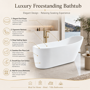 <span class=keywords><strong>Baignoire</strong></span> autoportante ovale en acrylique de luxe moderne pour adultes, <span class=keywords><strong>petite</strong></span> et profonde, idéale pour les hôtels - Product Image 3