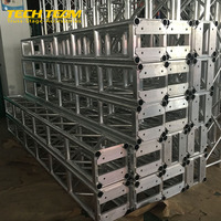 Système de levage de scène en treillis d'aluminium pour support au sol, avec hauteur réglable et conception légère, pour utilisation sur scène
