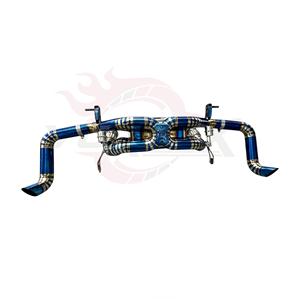 Sistema de Escape Catback con Válvulas Vortex Blue Titanium para Audi R8 V10 5.2L 2024-2025 con Entradas Flexibles Dobles y Salidas de Escape Azules - Product Image 2