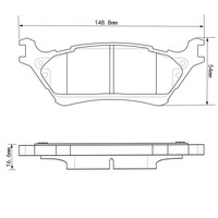 Bantalan rem cakram belakang keramik NAO Premium D1602 kondisi baru untuk FORD F SERIES sistem rem mobil langsung Pickup
