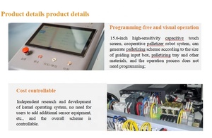 <span class=keywords><strong>Robot</strong></span> palletisasi terbaru memiliki kapasitas beban 30kg, ketinggian angkat 600mm dan kapasitas tumpuk 2.2m .. - Product Image 5