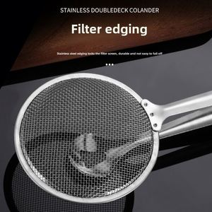 Cuillère-filtre en acier inoxydable pour aliments, ustensile durable pour égoutter l'huile, cuillère à frire en métal pour la cuisine - Product Image 4