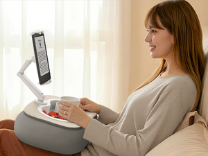 Support d'oreiller <span class=keywords><strong>Kindle</strong></span> pour lit, support stable pour iPad avec bol à collation <span class=keywords><strong>de</strong></span> qualité alimentaire, support d'oreiller réglable pour <span class=keywords><strong>tablette</strong></span> pour la <span class=keywords><strong>lecture</strong></span> - Product Image 4