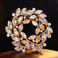 Broche XILIANGFEIZI haut de gamme en cristal motif épi de blé, élégante pour femme, idéale pour mariage, fête, cadeau, accessoire de costume ou de manteau