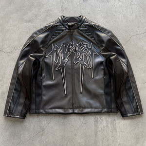 Chaquetas de Mezclilla de Invierno para Hombre, Personalizadas, de Alta Calidad, Estilo Vintage, Bordadas, Resistentes al Viento, Y2K, con Cierre de Cremallera, Frente de Cuero, Transpirables - Product Image 1