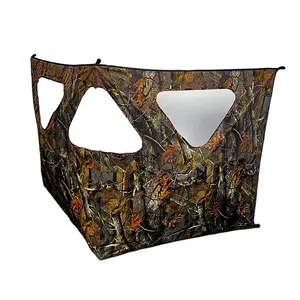 Pop Up Ground Blind Easy-Setup Hunting Blind for Deer Turkey Duck Dry Grass Camo