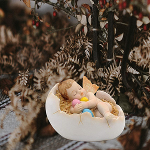 Coleção Bebê Recém-Nascido Doce e Tranquilo: Anjo Bebê Dormindo em Ovo - Product Image 3