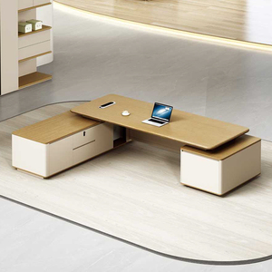 Ensemble de meubles de direction modernes de haute qualité, table de bureau de secrétaire, table d'ordinateur de patron en forme de L moderne - Product Image 6