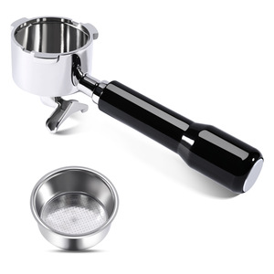 Porte-filtre 51 mm en acier inoxydable avec poignée en bois pour machine à expresso - Product Image 5