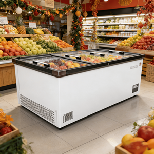 <span class=keywords><strong>Congelatore</strong></span> <span class=keywords><strong>Orizzontale</strong></span> con Sbrinamento Manuale, Copertura in Vetro Curvo, Controllo Digitale della Temperatura e Congelamento Rapido - Product Image 1