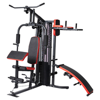 Appareil de musculation multifonction pour la maison avec presse pectorale, pulldown dorsal et extension des jambes pour un entraînement complet du corps