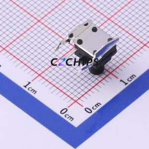 TS-1009-A9B3-D2-T2 Tactile Switch Through hole Switch Single Pole Single Throw Round Button 2.5N Right Angle Insert - Product Image 2