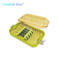 Greatlife Dent Kit d'instruments chirurgicaux autoclavables pour implants dentaires, auto-occluant, avec forets et instrument de sinus lift
